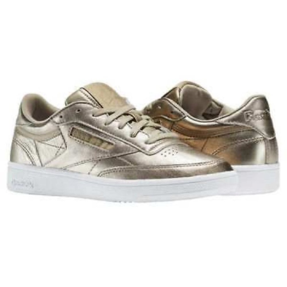 Reebok Ladies classic Antique Gold Trainers Shoes